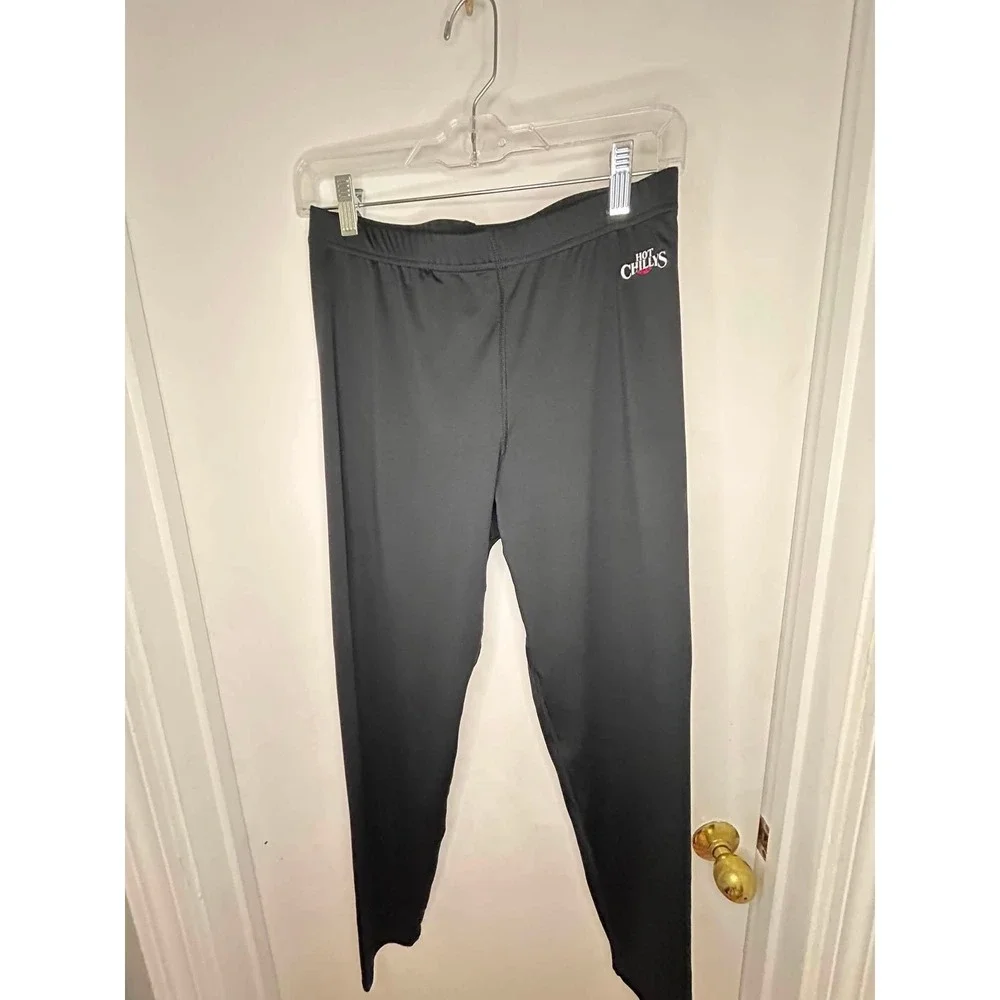 Hot Chillys Base Layer Leggings Mens Large Black Thermal Tights USA